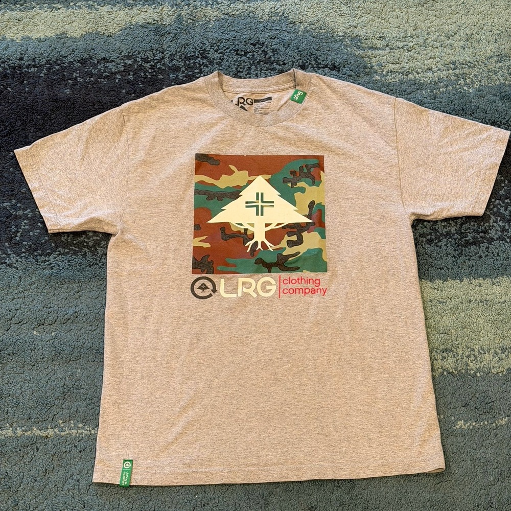 LRG Lifted Research Group Camo Tree Short Sleeve Graphic T-Shirt Men's Large